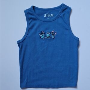 Disney Stitch Womens Cropped Tank Top